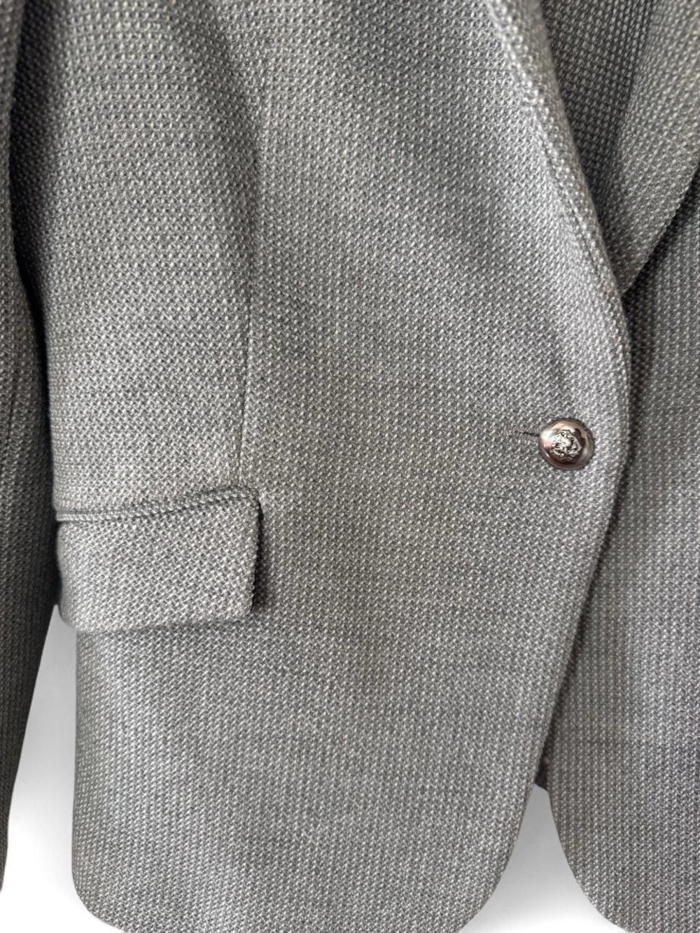 Zara Women's Gray Textured Knit Blazer - Picture 4 of 6